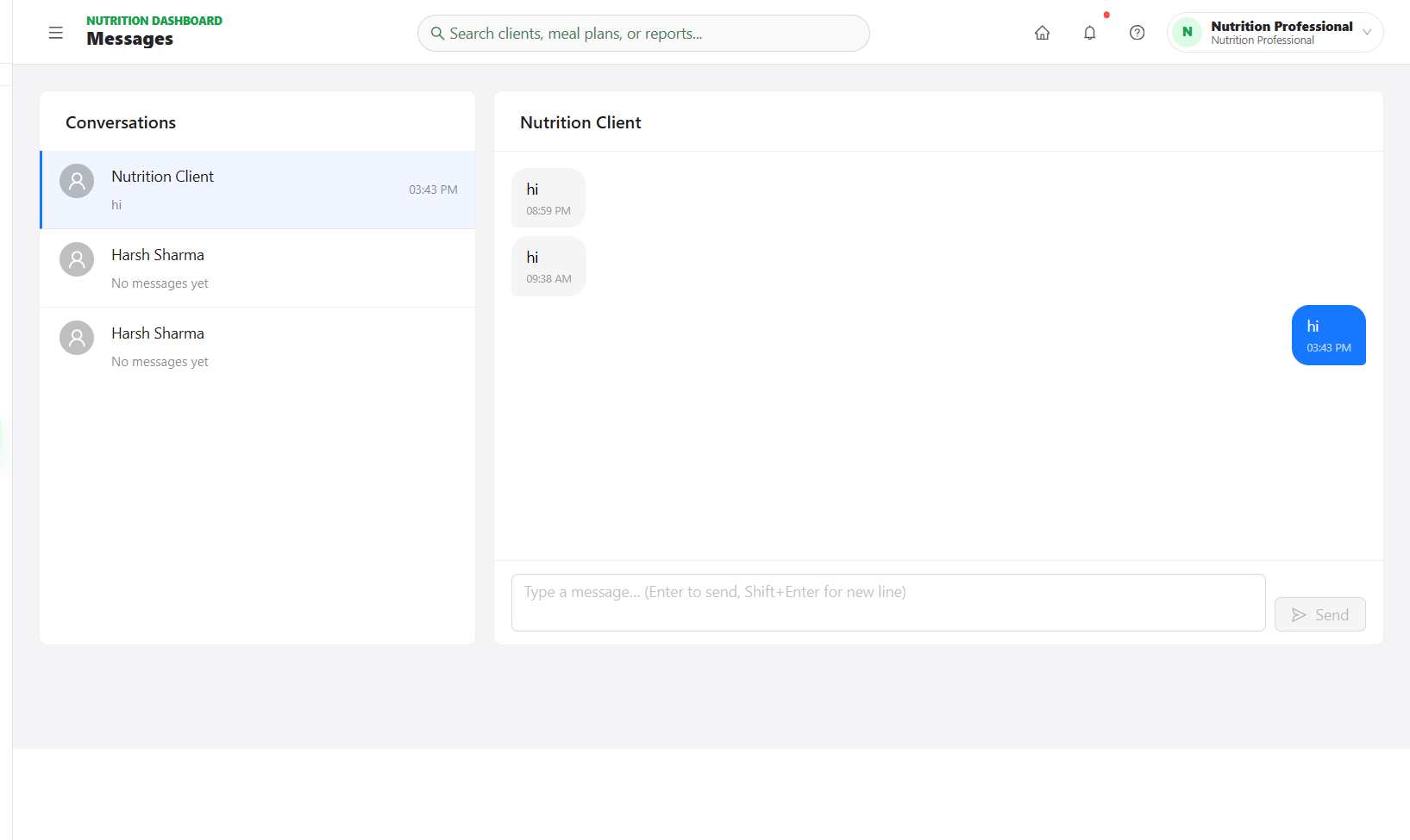 Practitioner unified inbox