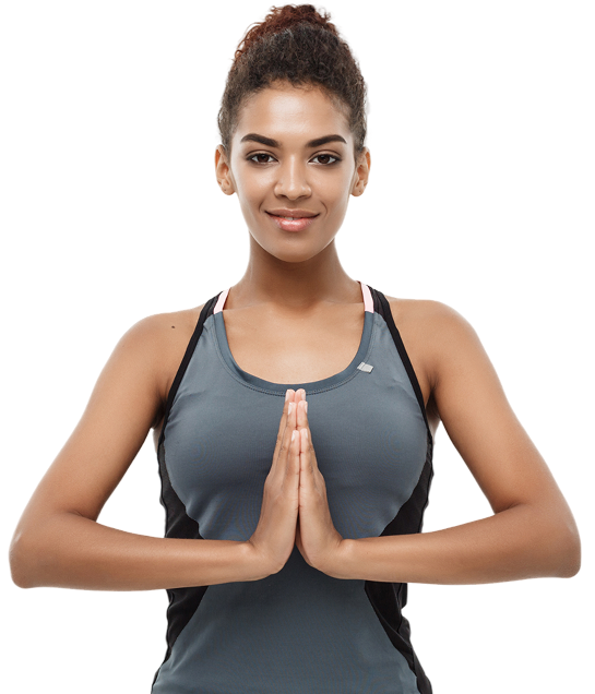 Yoga instructor answering questions