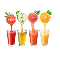 Colorful juices